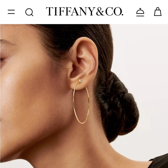 Tiffany & Co. Jewelry - Tiffany & Co Elsa Peretti Diamond Hoop Earring
